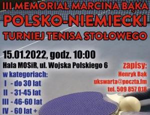III Memoriał Marcina Bąka