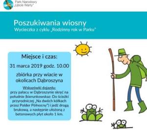 Zaproszenie na wycieczkę „Poszukiwania wiosny”